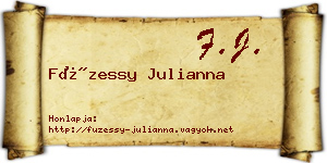 Füzessy Julianna névjegykártya
