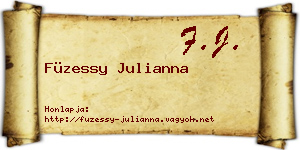 Füzessy Julianna névjegykártya